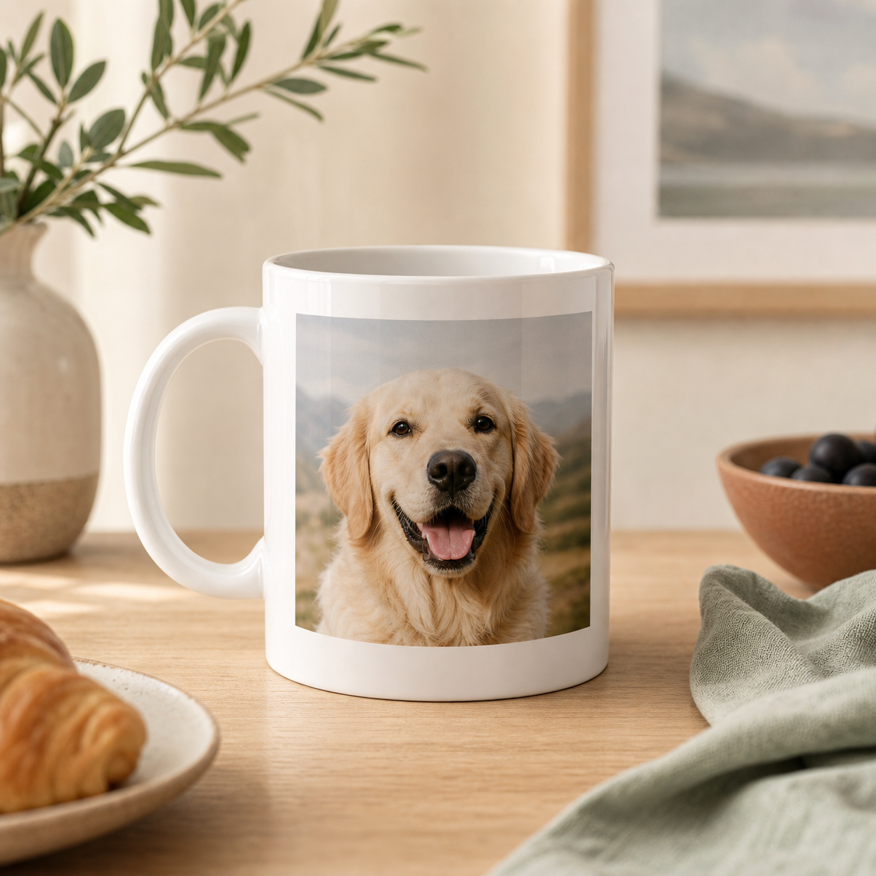 Custom pet photo mug